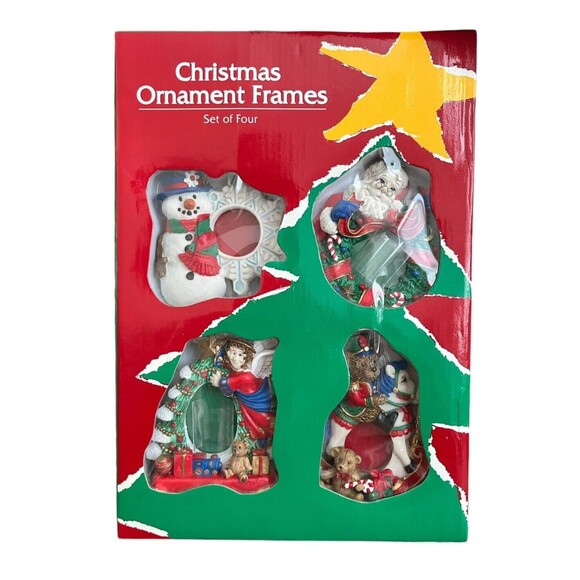 Vintage Christmas Mini Ornament Frames (Set of 4) May Department Store 1996 NEW - Picture 1 of 10